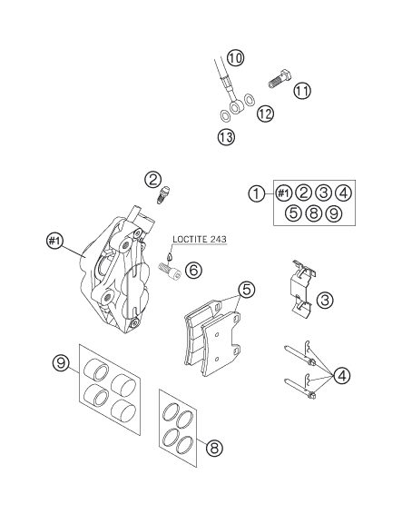 Náhled schématu FRONT BRAKE CALIPER