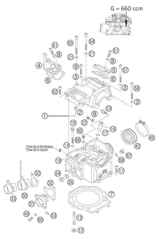 Náhled schématu CYLINDER HEAD