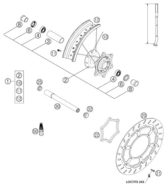 Náhled schématu FRONT WHEEL
