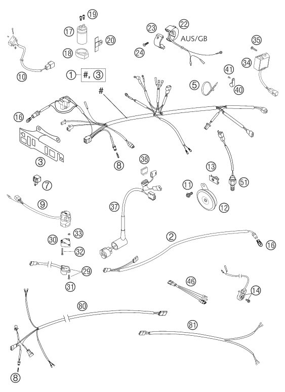 Náhled schématu WIRING HARNESS