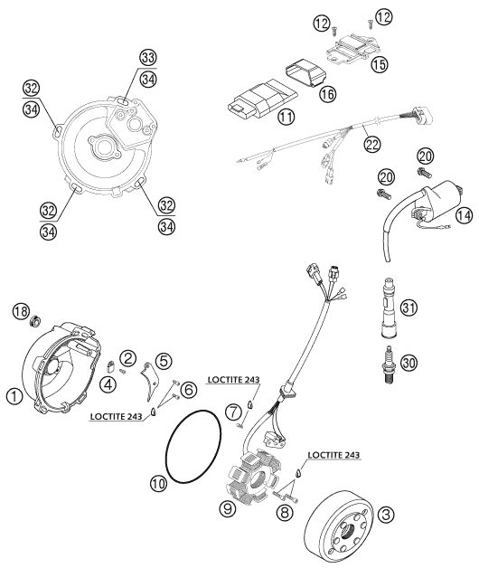 Náhled schématu IGNITION SYSTEM