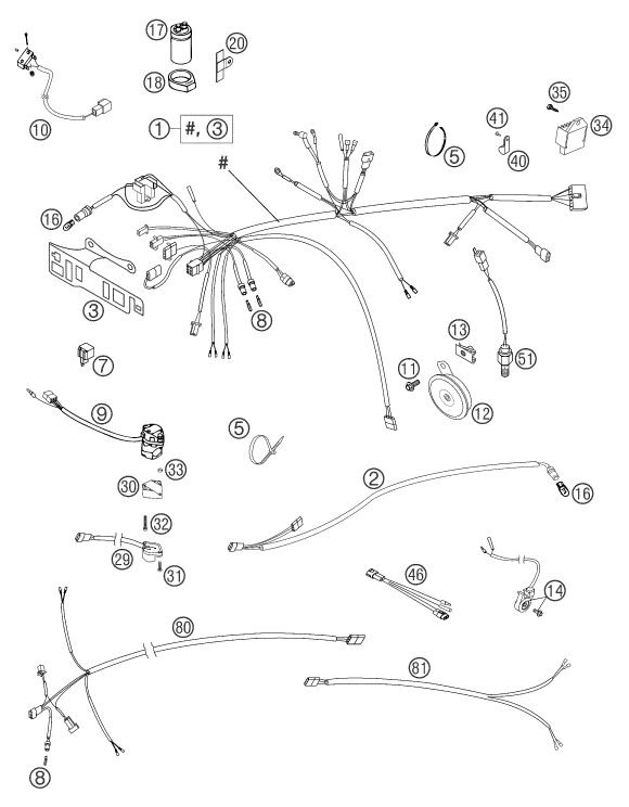 Náhled schématu WIRING HARNESS