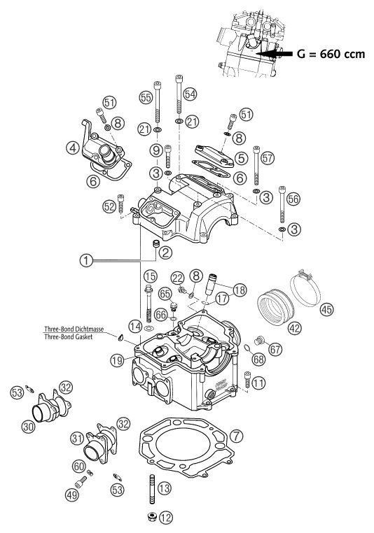 Náhled schématu CYLINDER HEAD