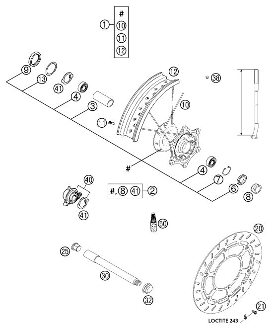 Náhled schématu FRONT WHEEL