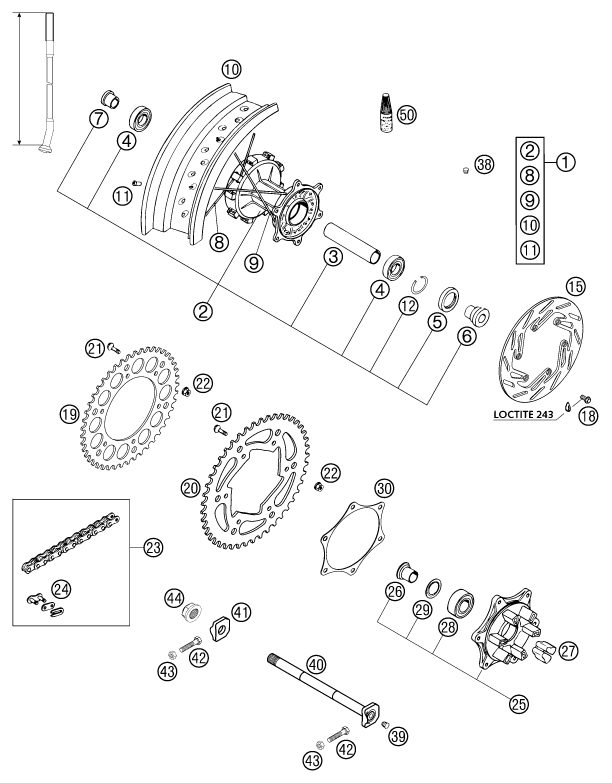 Náhled schématu REAR WHEEL