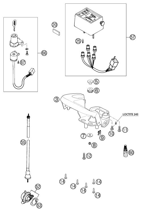 Náhled schématu INSTRUMENTS / LOCK SYSTEM