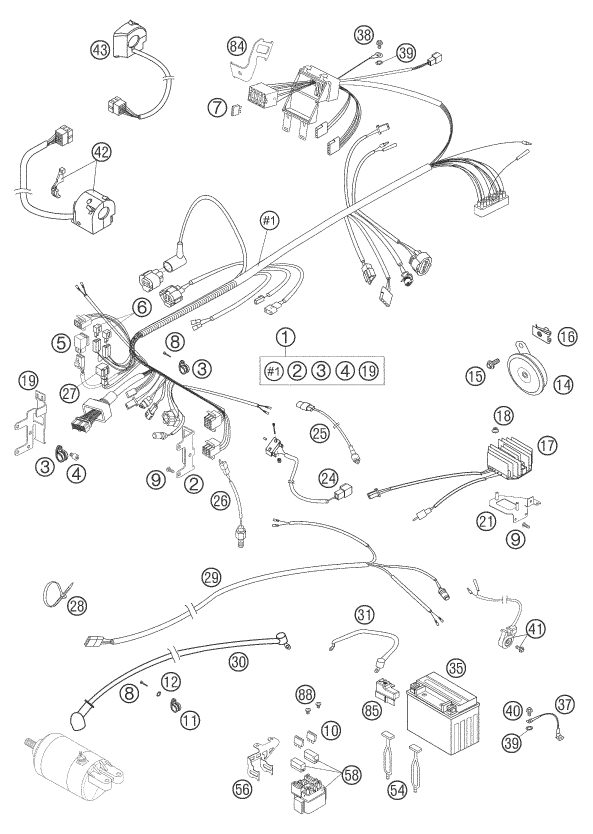 Náhled schématu WIRING HARNESS