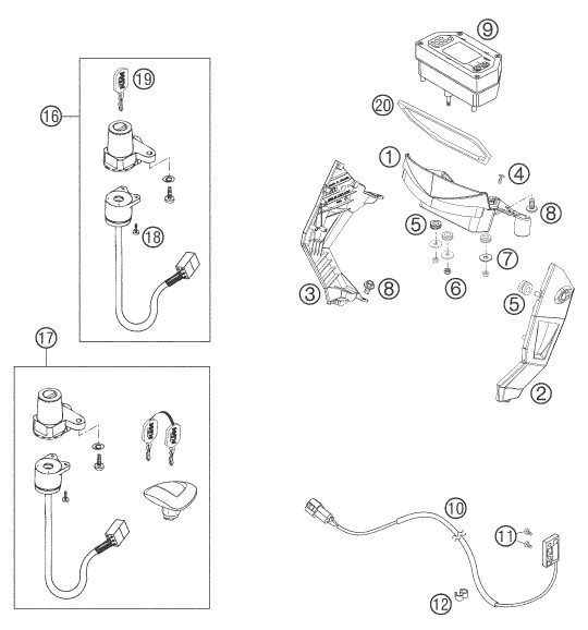 Náhled schématu INSTRUMENTS / LOCK SYSTEM