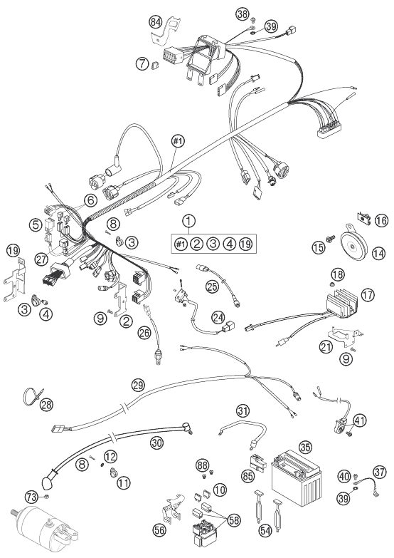 Náhled schématu WIRING HARNESS