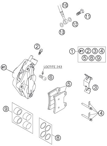 Náhled schématu FRONT BRAKE CALIPER