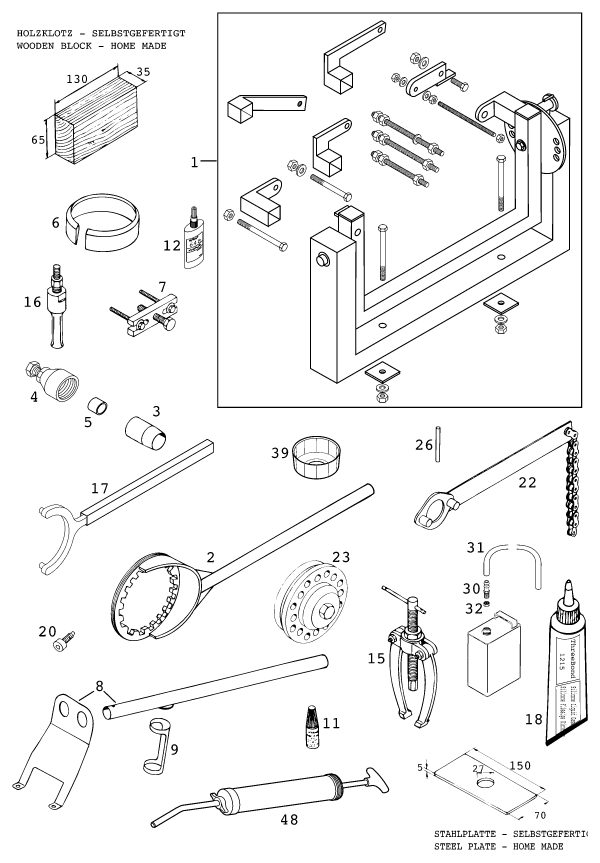 Náhled schématu Special tools (engine)