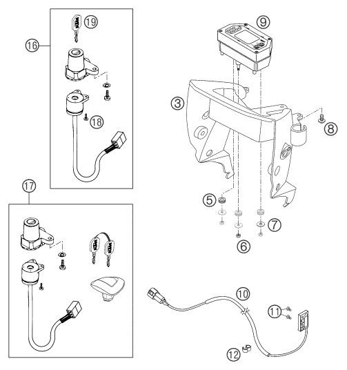Náhled schématu INSTRUMENTS / LOCK SYSTEM