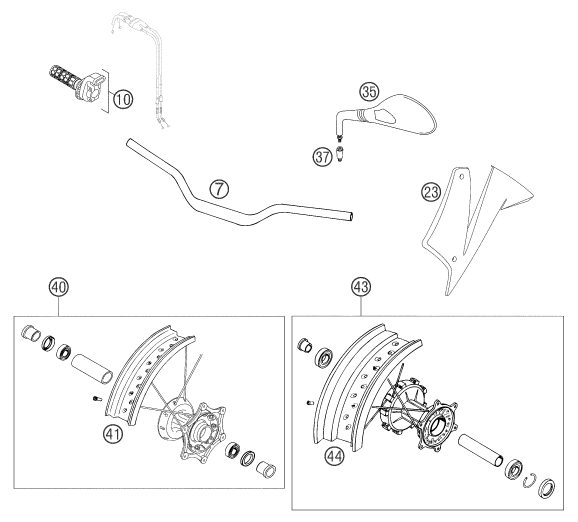 Náhled schématu HANDLEBAR, CONTROLS