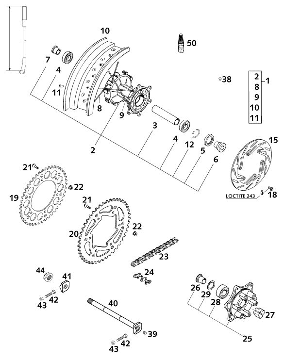 Náhled schématu REAR WHEEL