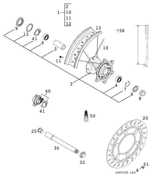 Náhled schématu FRONT WHEEL