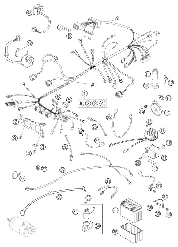 Náhled schématu WIRING HARNESS