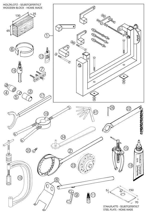 Náhled schématu Special tools (engine)