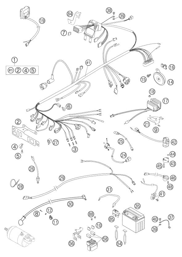 Náhled schématu WIRING HARNESS