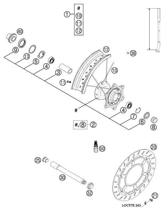 Náhled schématu FRONT WHEEL