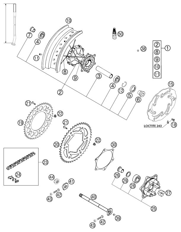 Náhled schématu REAR WHEEL