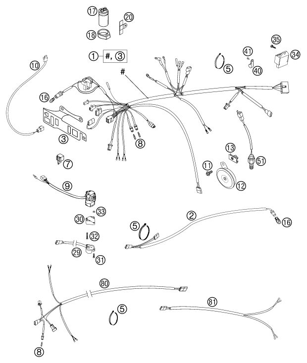 Náhled schématu WIRING HARNESS