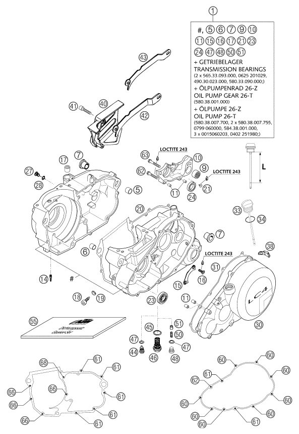 Náhled schématu ENGINE CASE