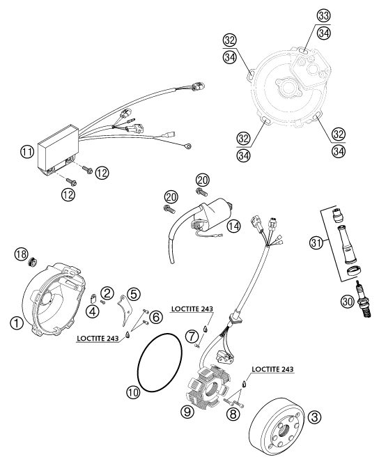 Náhled schématu IGNITION SYSTEM