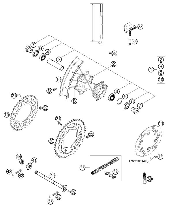 Náhled schématu REAR WHEEL