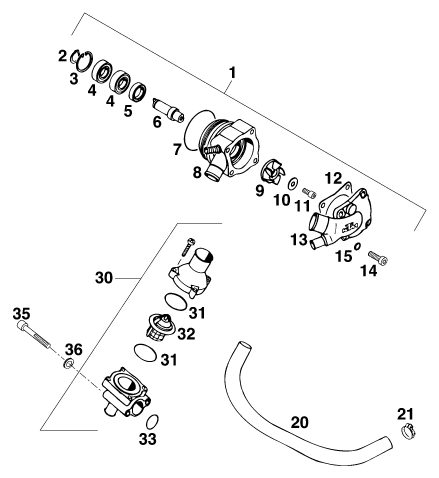 Náhled schématu WATER PUMP