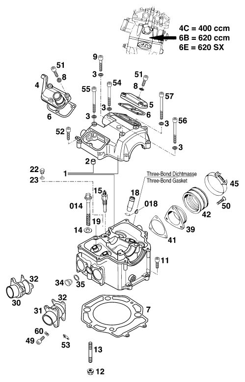 Náhled schématu CYLINDER HEAD
