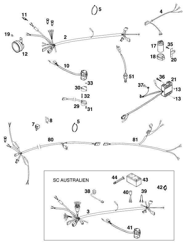 Náhled schématu WIRING HARNESS