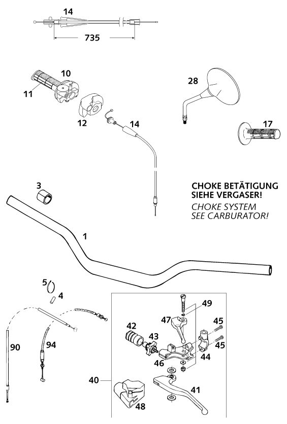 Náhled schématu HANDLEBAR, CONTROLS
