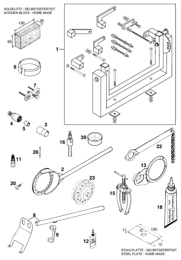 Náhled schématu Special tools (engine)