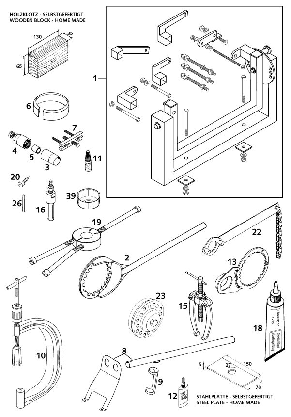 Náhled schématu Special tools (engine)