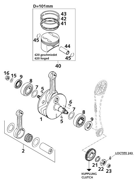 Náhled schématu CRANKSHAFT, PISTON