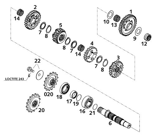 Náhled schématu TRANSMISSION II - COUNTERSHAFT