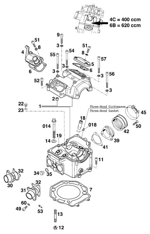 Náhled schématu CYLINDER HEAD