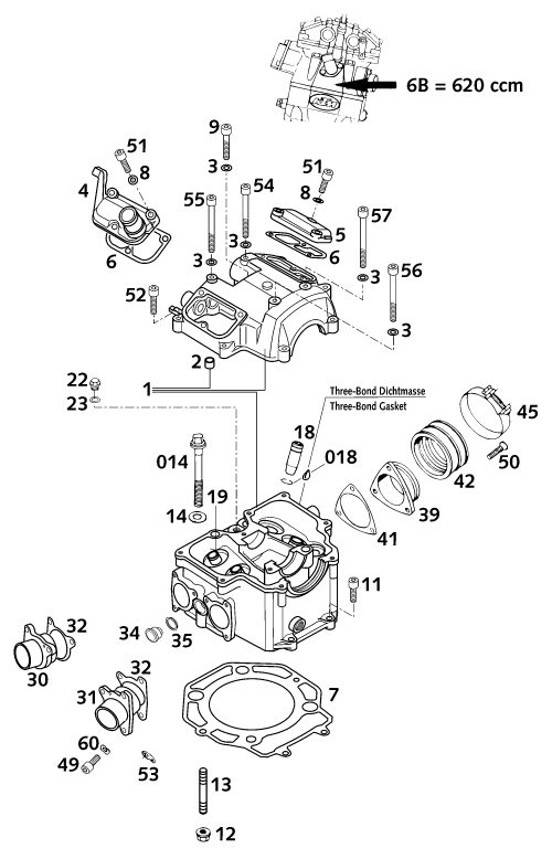Náhled schématu CYLINDER HEAD