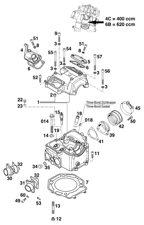 Náhled schématu CYLINDER HEAD REAR