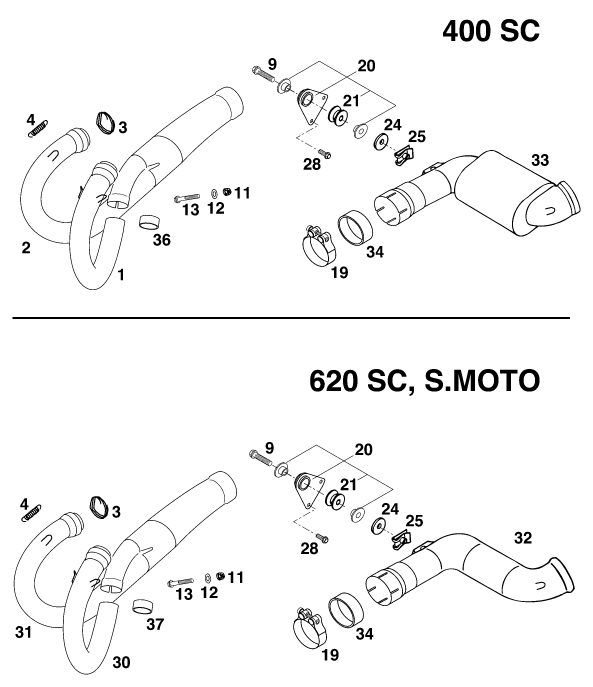 Náhled schématu EXHAUST SYSTEM