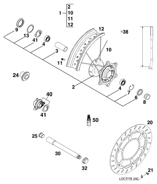 Náhled schématu FRONT WHEEL