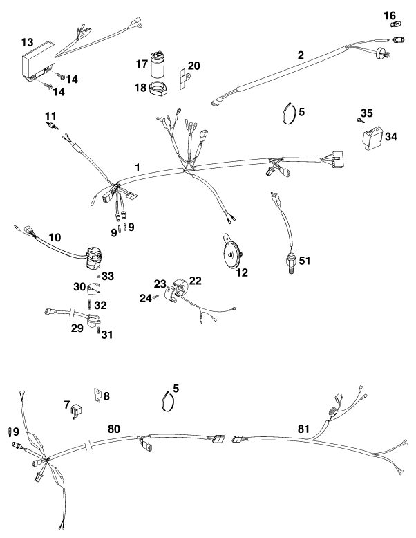 Náhled schématu WIRING HARNESS