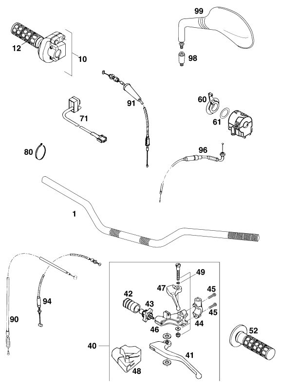 Náhled schématu HANDLEBAR, CONTROLS