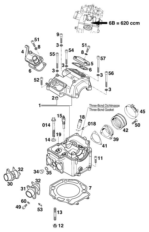 Náhled schématu CYLINDER HEAD
