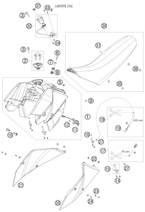 Náhled schématu TANK, SEAT