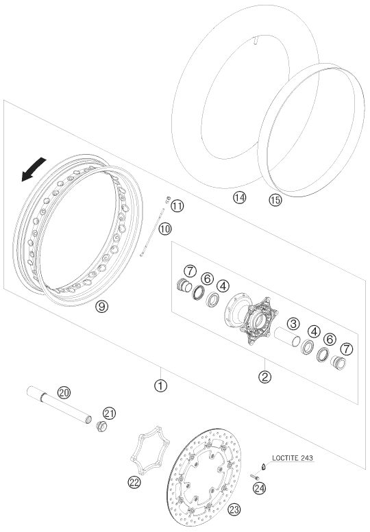 Náhled schématu FRONT WHEEL