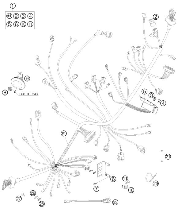 Náhled schématu WIRING HARNESS