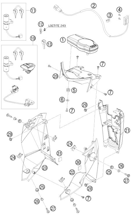 Náhled schématu INSTRUMENTS / LOCK SYSTEM
