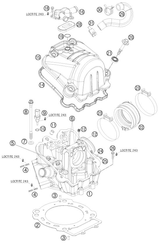 Náhled schématu CYLINDER HEAD