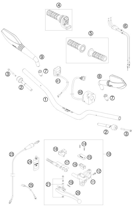 Náhled schématu HANDLEBAR, CONTROLS